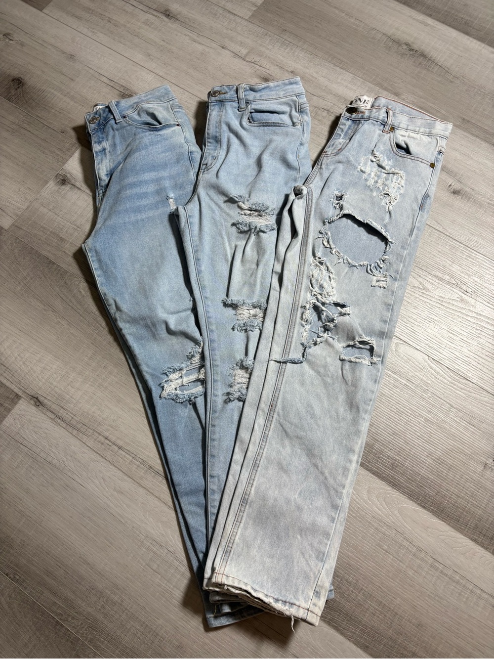 3-Pair Ripped Jeans Bundle WAX Jeans + One Teaspoon Size 7/28